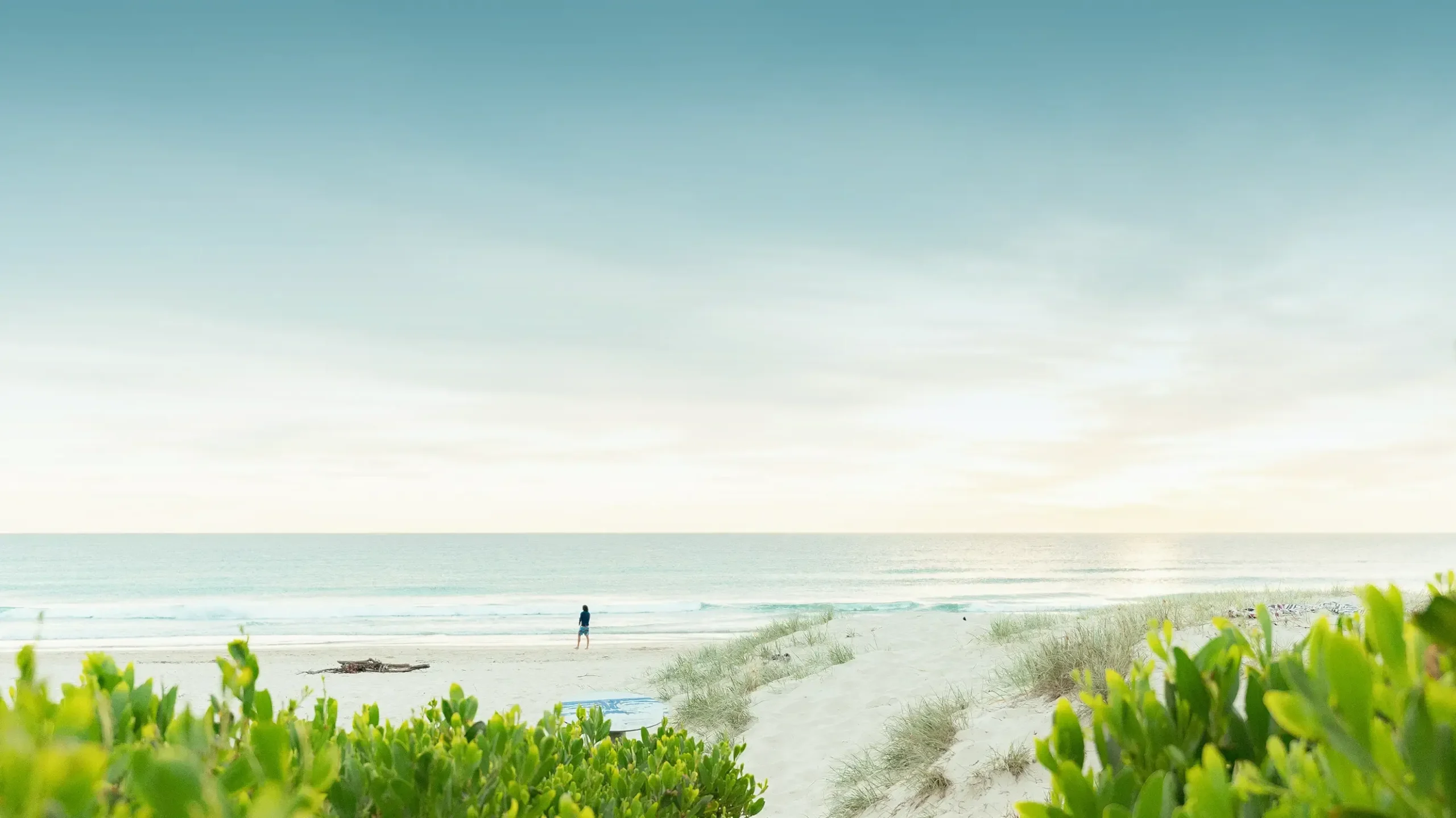 Brunswick Heads main beach near Bayside, pristine beachside and creekside wallum country